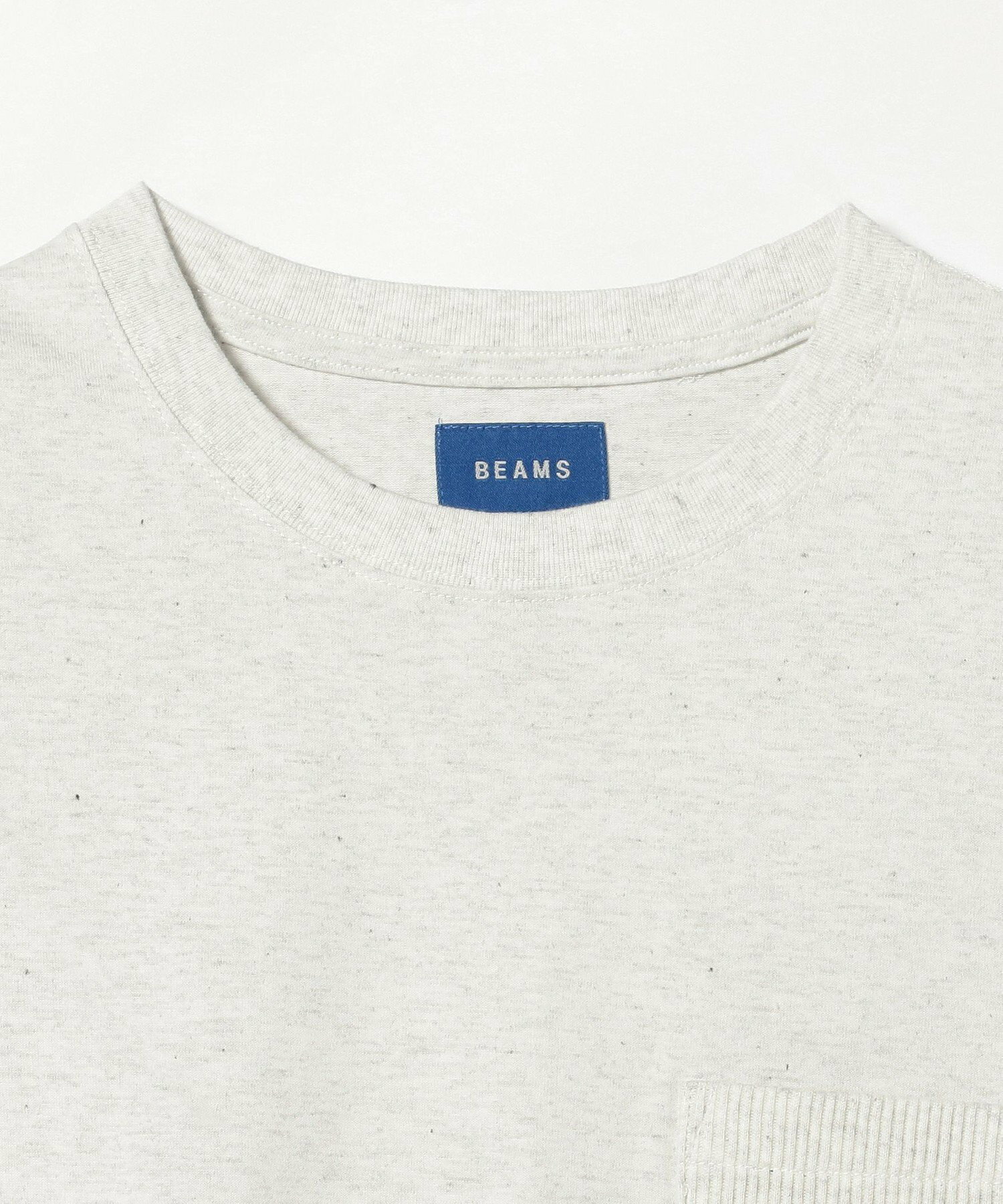 BEAMS / リブ ポケット クルーネック Tシャツ